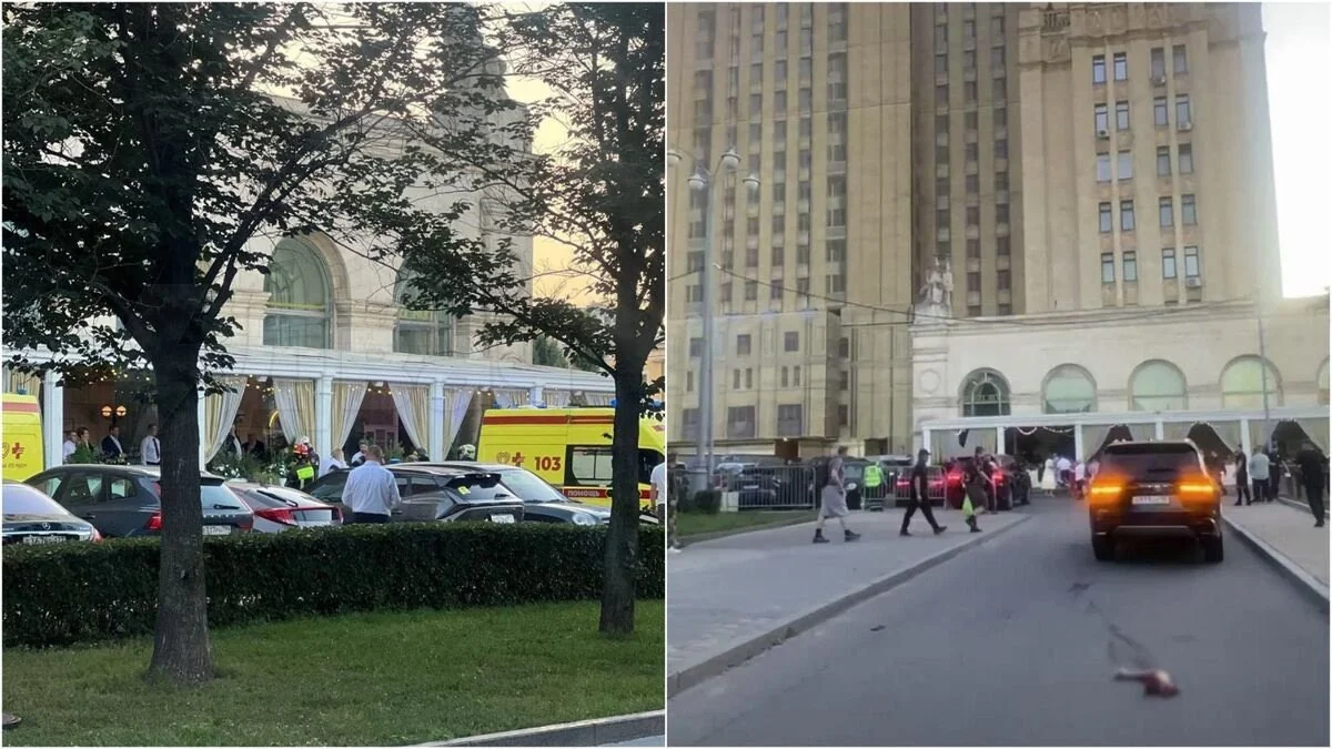 Місце вибуху біля ресторану в центрі Москви